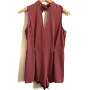 Forever 21 Mock Neck Sleeveless Romper